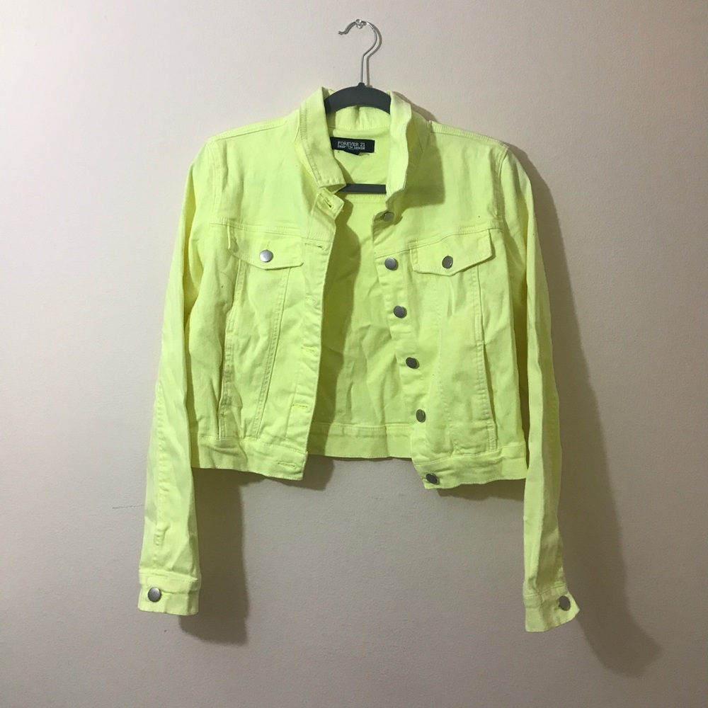 Neon jean jacket