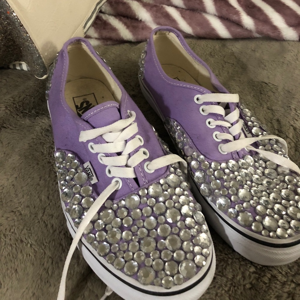 Lavender and Crystal Vans Size 10 Woman’s