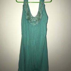 Super cute light blue razor back tank top