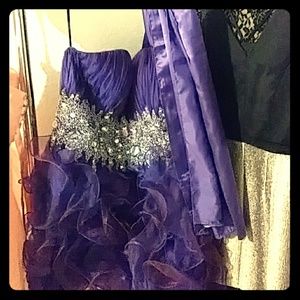 Couture dress with shawl