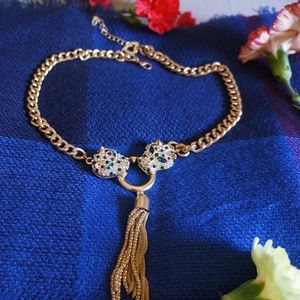 Thalia Sodi Animal Head Tassel Necklace