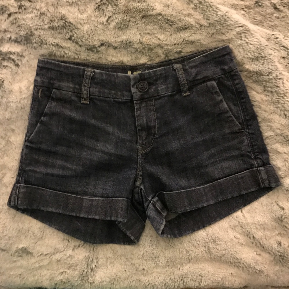 Dark wash jean shorts