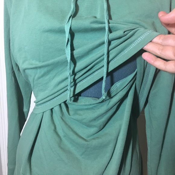 Tops - Green Maternity/nursing/breastfeeding hoodie