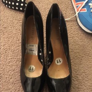 Patent leather pumps