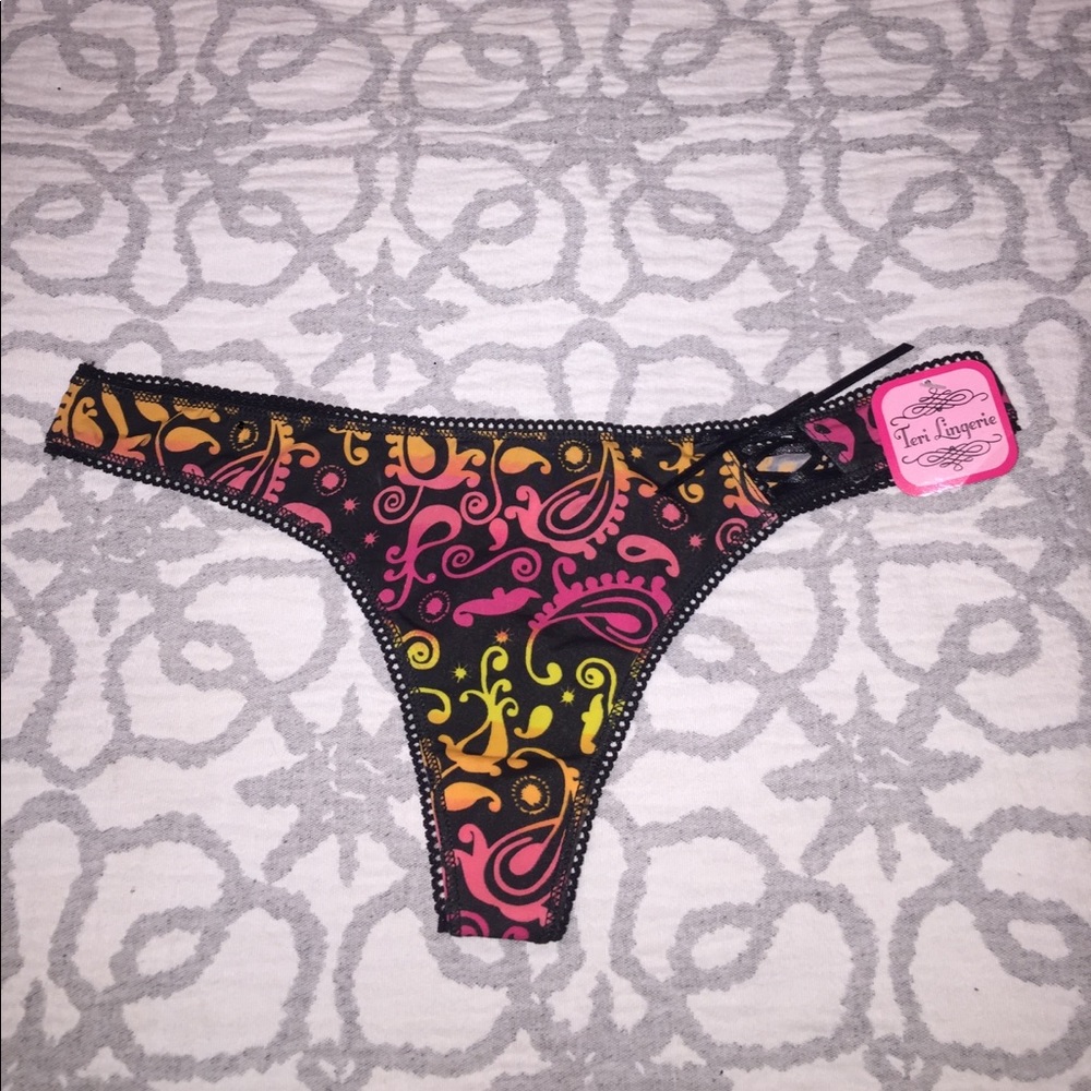 Teri Lingerie Neon Print Thong with ✨Brand New✨