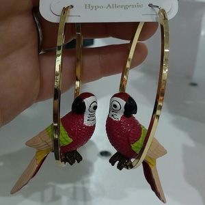 Parrot hoop earrings Charming Charlie