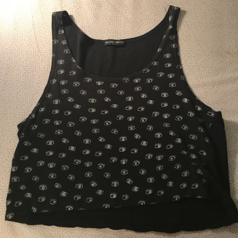 Brandy Melville Black Eyes Tank Top