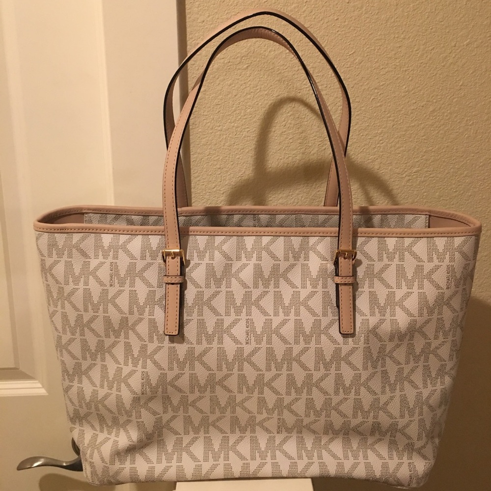 Michael Kors signature MK Jet Set tote