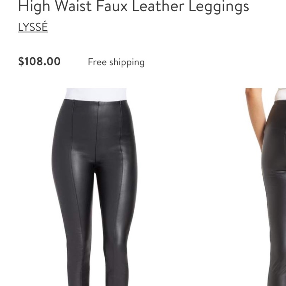 High waist faux leather legging jeans by lysse