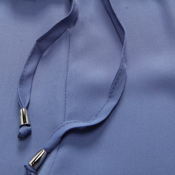 💼⬇️Red Chiffon roll sleeve drawstring  jumpsuit - Picture 5 of 6