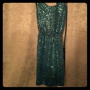 Stunning teal sparkle Express dress
