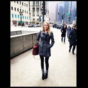 Banana Republic Gray Peacoat