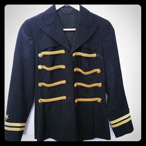 Vintage miltary band navy jacket blazer