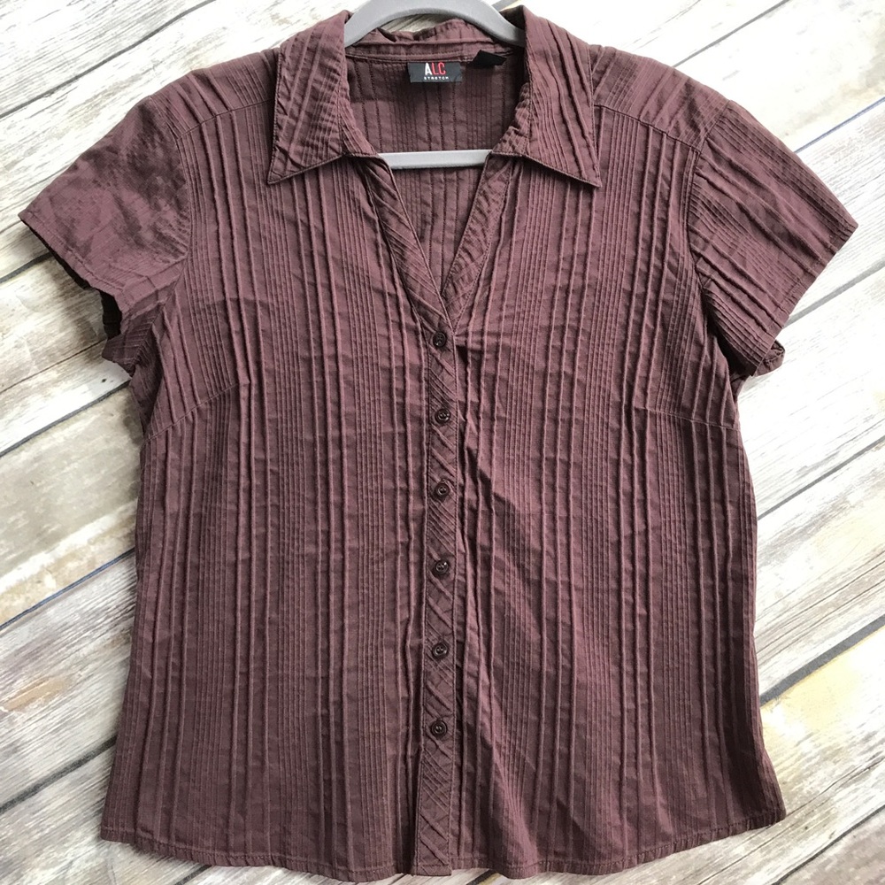 ALC Brown Button Down Shirt Perfect for Fall