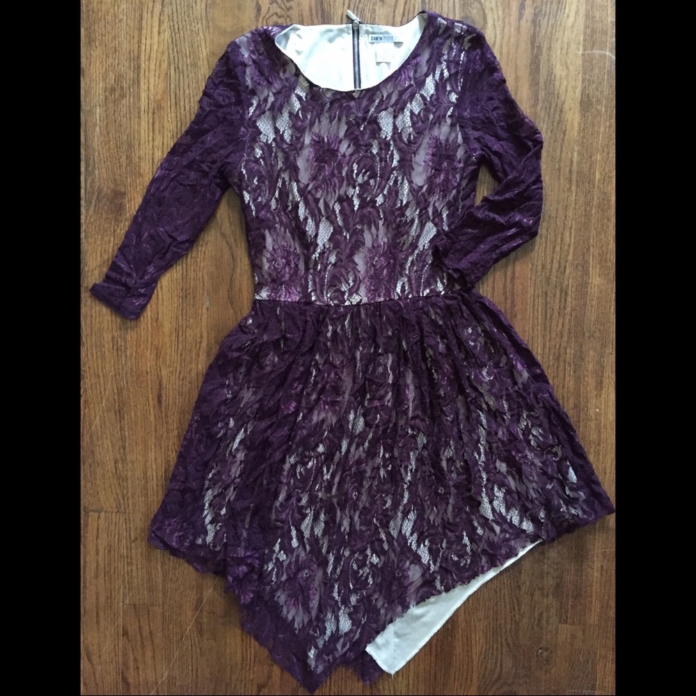 Bar 3 front front row maroon lance dress