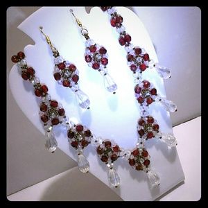 Rose Drop Necklace Set