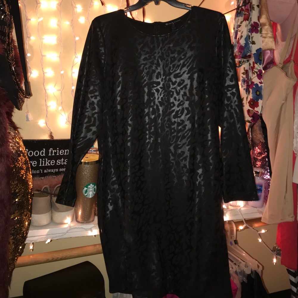 Pleather Leopard dress