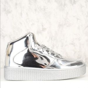 Silver Hightop sneakers