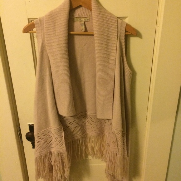 American Rag Sweaters - American Rag fringed sweater vest