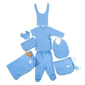 Organic cotton newborn baby boys take me home set