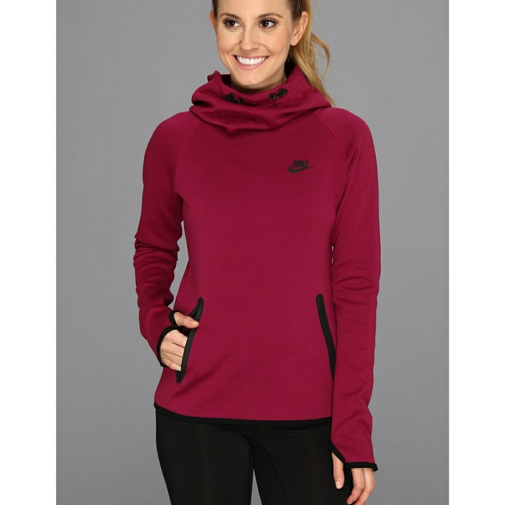 Nike burgundy cowl hoodie medium
