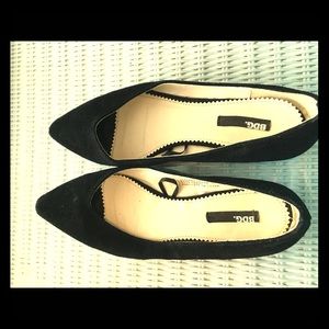 BDG black suede ballet flats