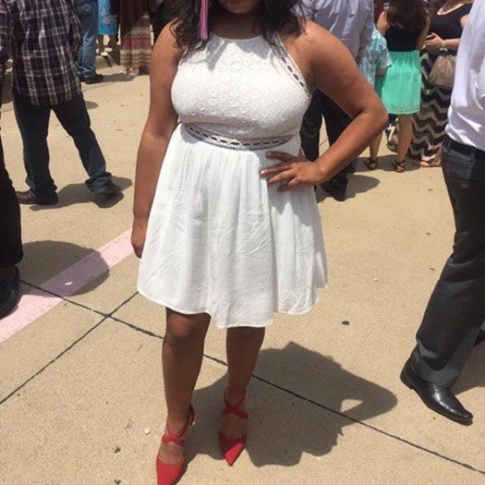 A simple white dress that's perfect for any event.