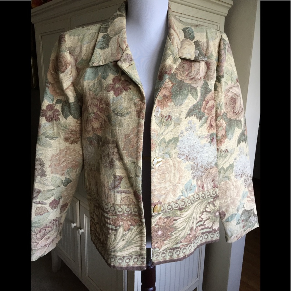 Coldwater Creek jacket blazer Sz M. Tapestry