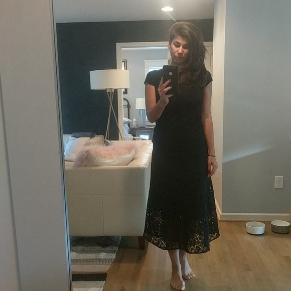 High Waist Lace Midi Skirt - Picture 2 of 8