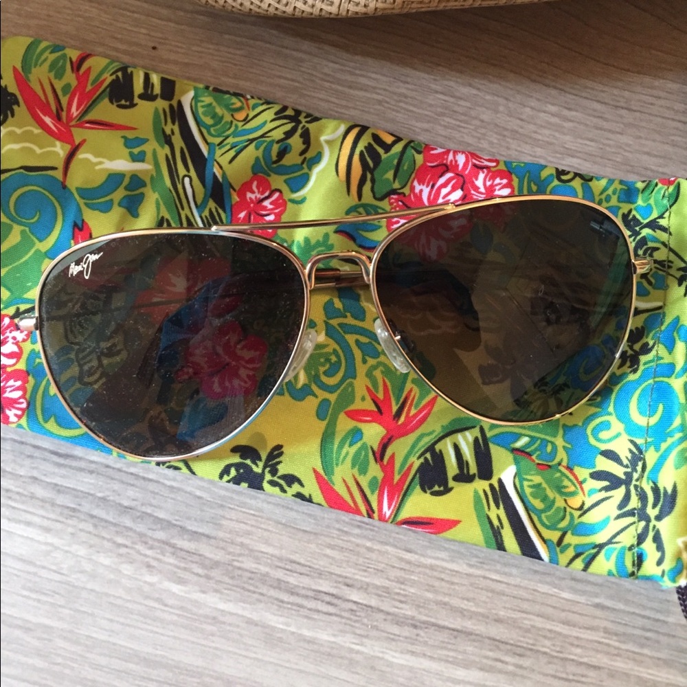 Maui Jim Aviator Polarized Sunglasses NWOT