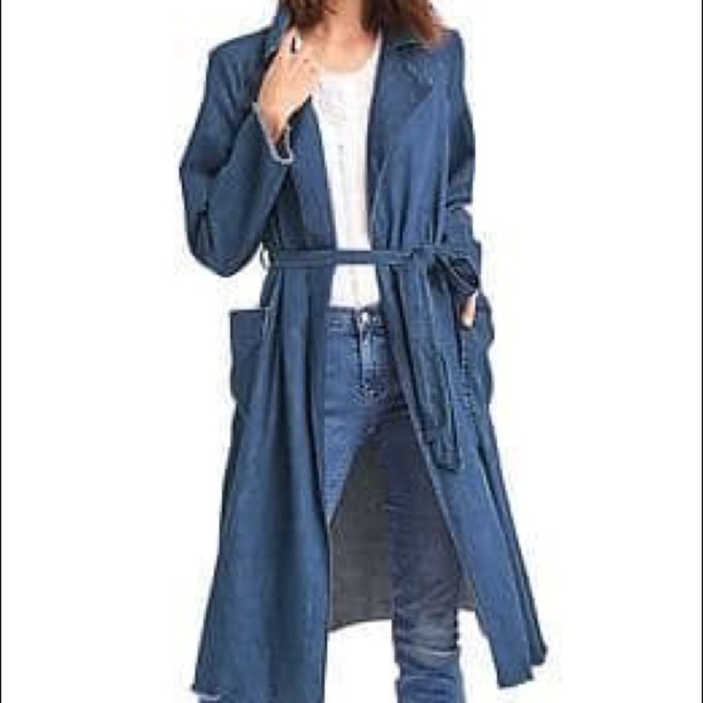 NWT open denim jacket