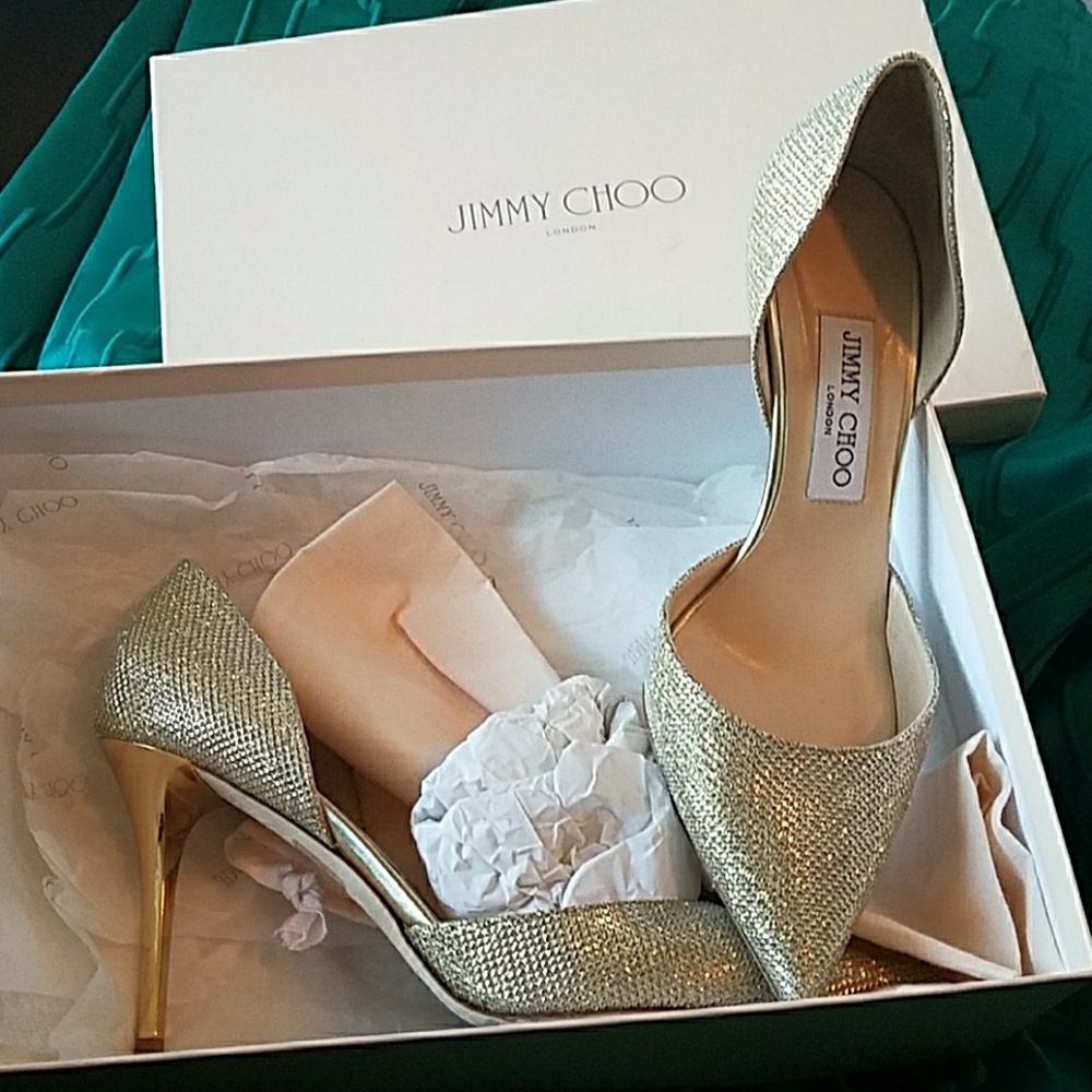 Jimmy Choo Addison Lame d'Orsay Pumps