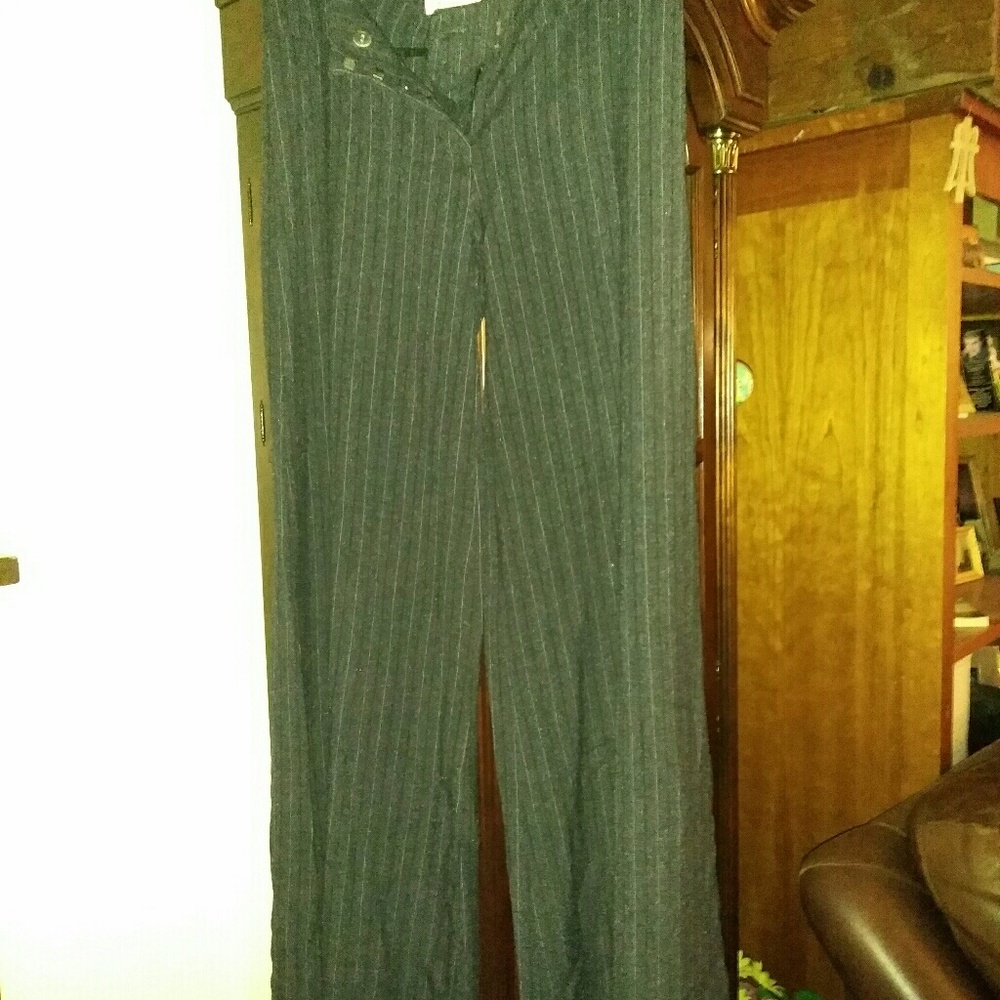 "Forever" gray stovepipe leg dress pant
