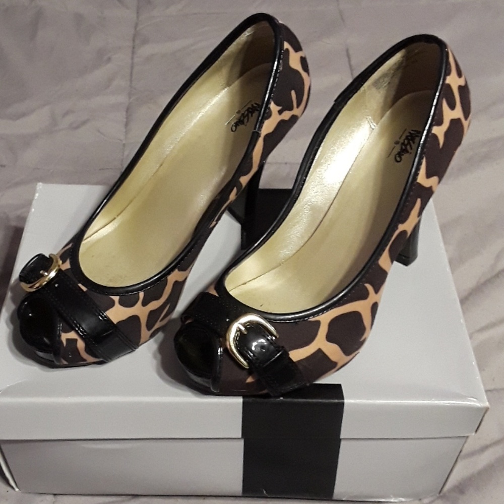 Mossimo Animal Print Peep Toe Heels
