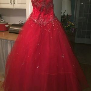 Mori lee corset back ballgown