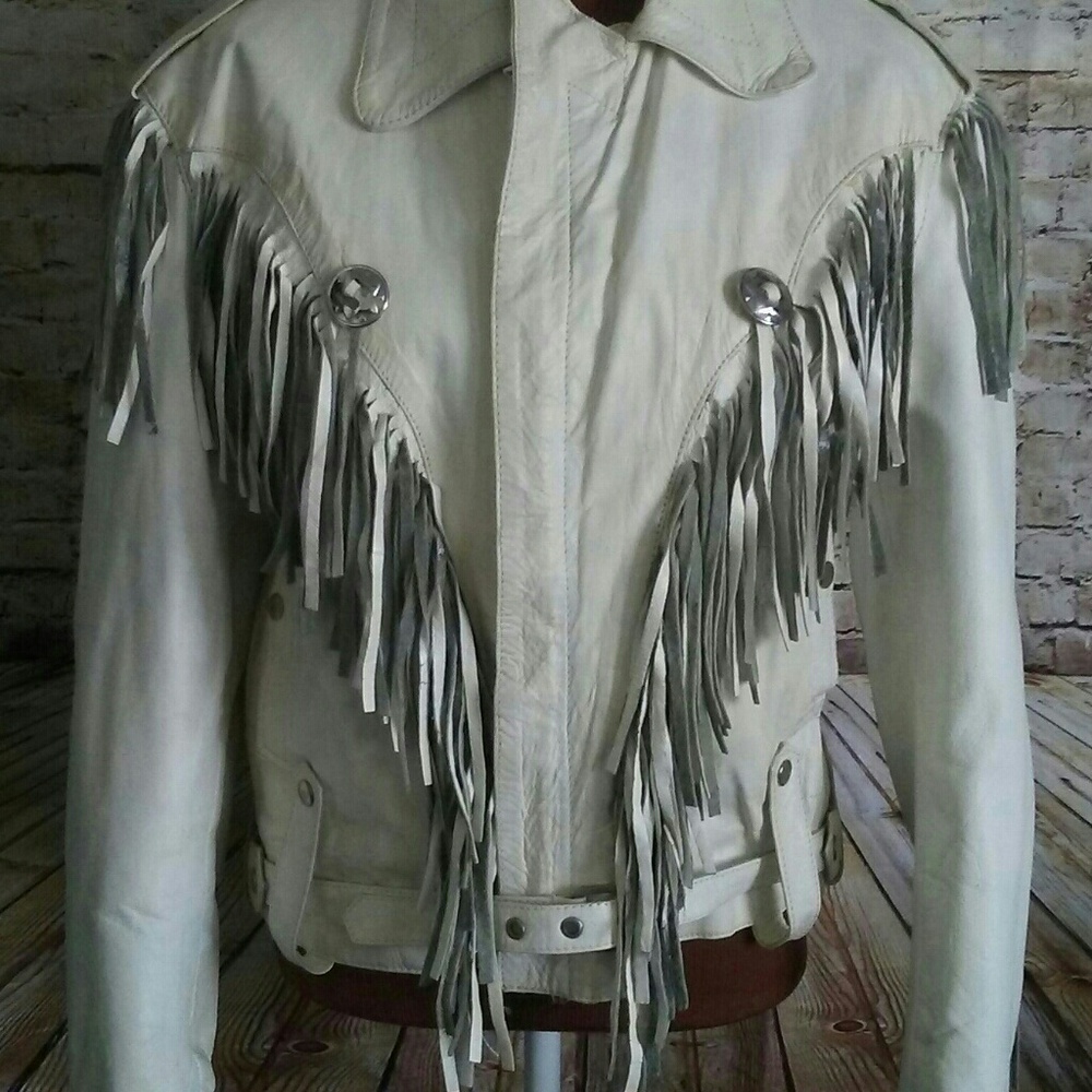 Leather jacket ..white