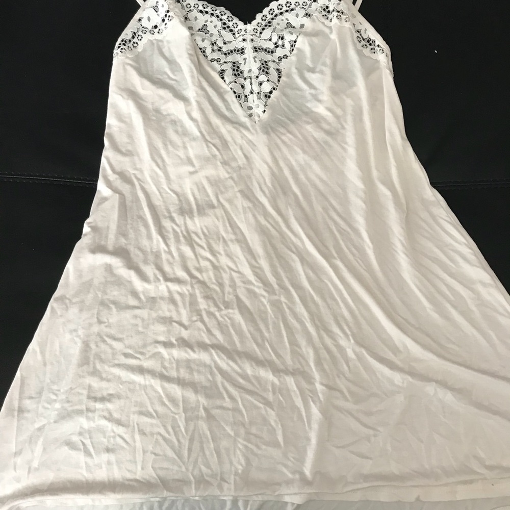 Spaghetti strap lace trim nighty