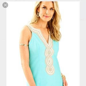 Sz 4 Lilly Pulitzer Valli shift dress Serene Blue