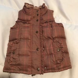 Baby Gap plaid puffer vest girls 3T