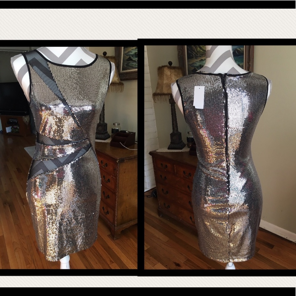 SSSSS! Sexy, Silver, Sequins, Short Sleeve Dress!!