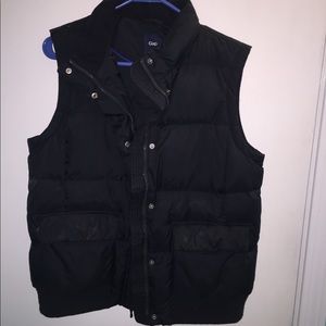 Gap Black Puffy Vest.
