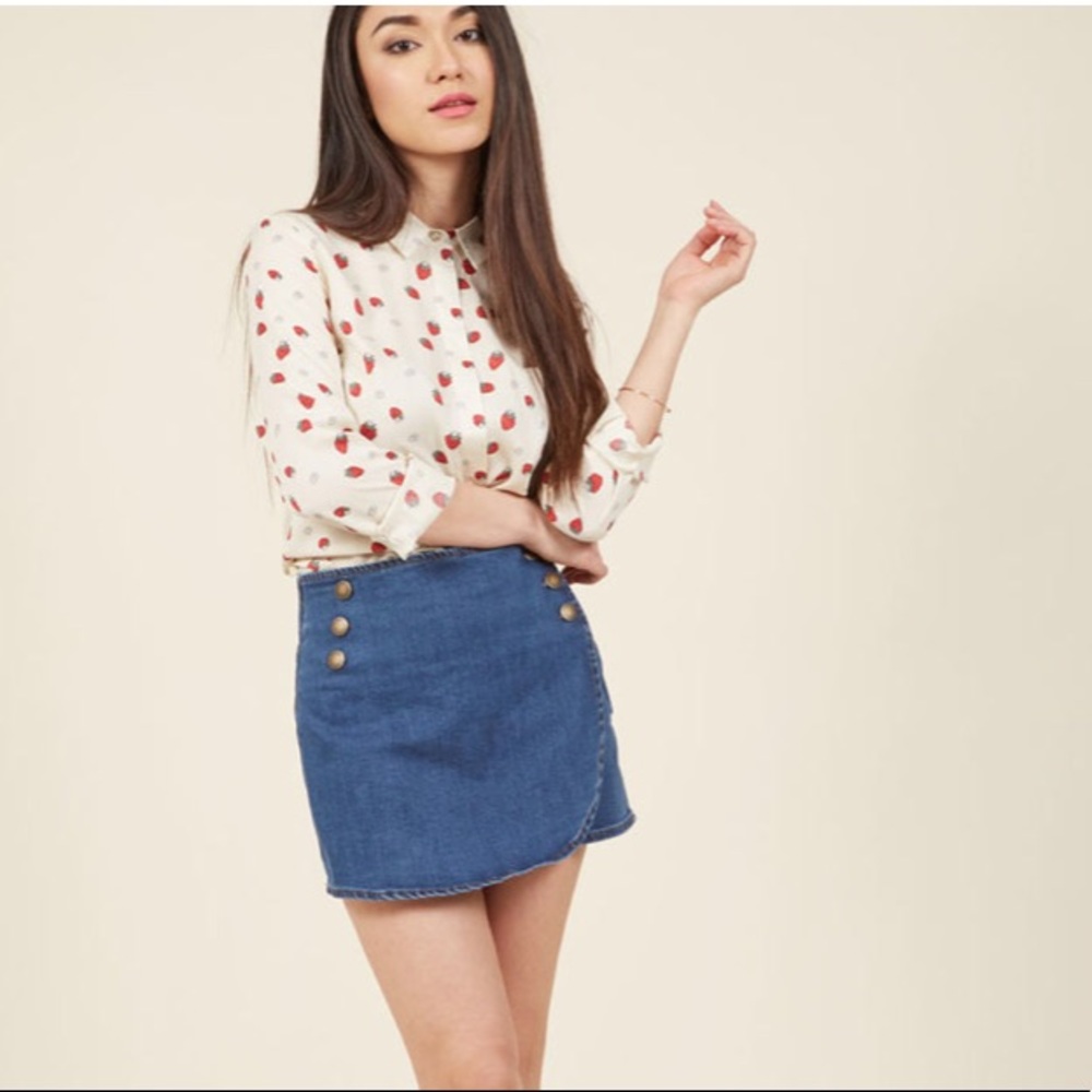 ModCloth denim skort
