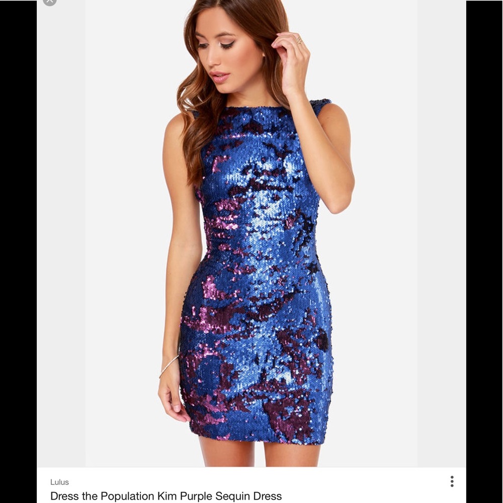 DRESS THE POPULATION SEQUIN DRESS! Sz Small
