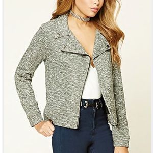 Knit moto jacket