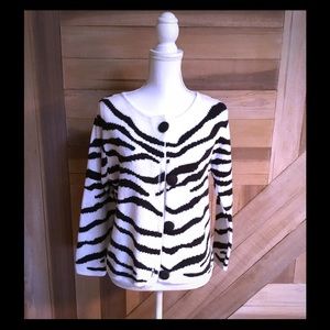 ZEBRA PRINT KNIT SWEATER BY NEWPORT NEWS.