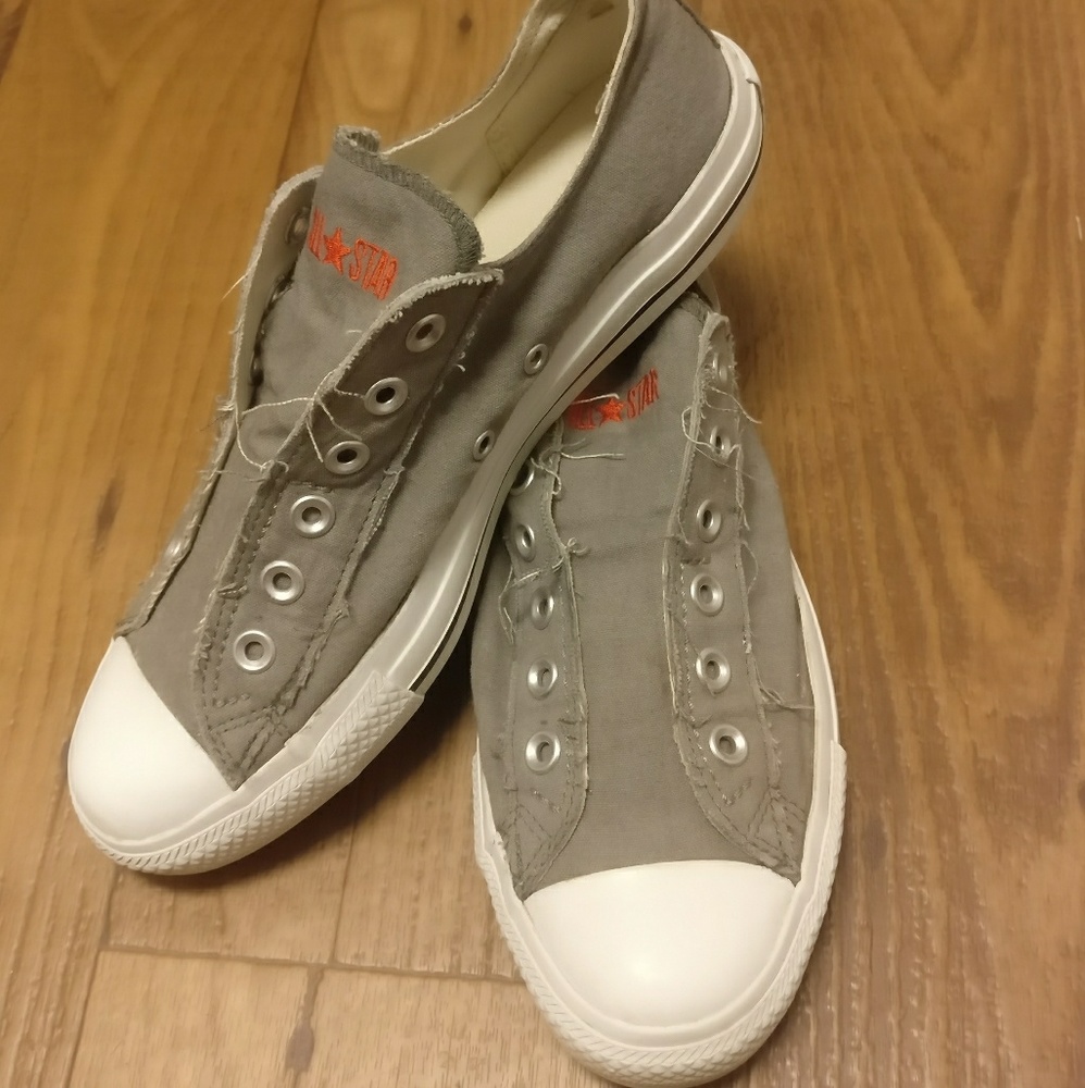 Grey Low Top Slip On Chucks