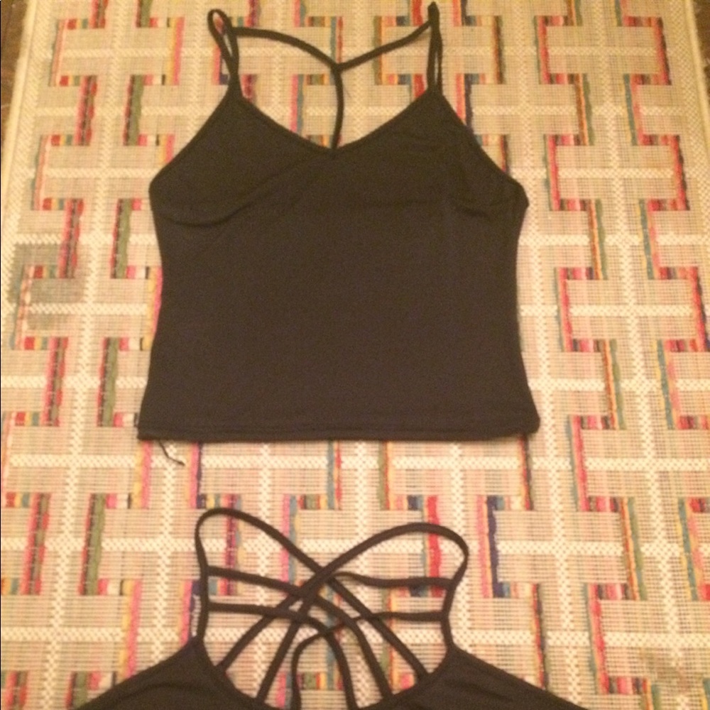 SEXY 🔥 STRAPPY BLACK CROP TOP BUNDLE! XXL