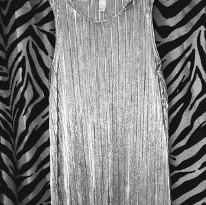 Silver foiled dress