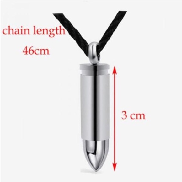 1 LEFT! 👮♂️ NEW! STAINLESS STEEL BULLET NECKLACE - Picture 2 of 2
