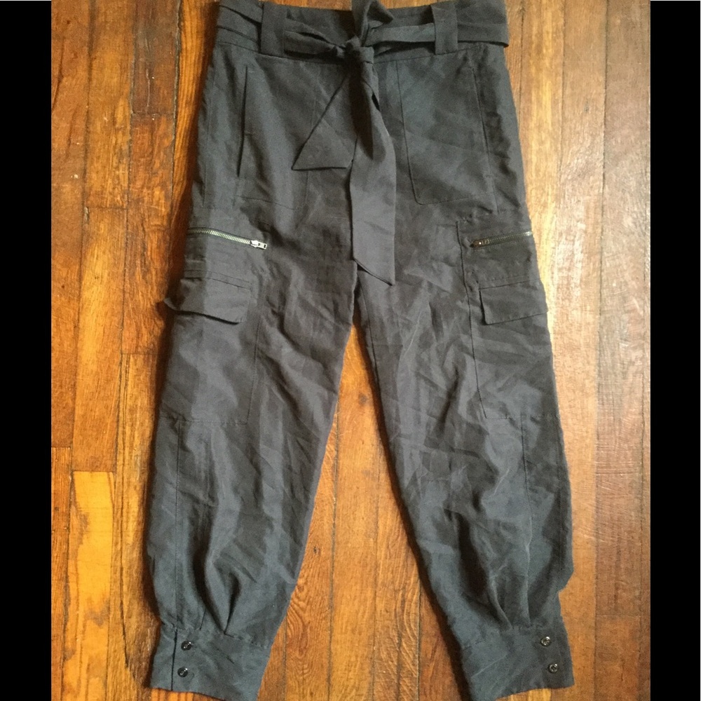 French Connection Belted Cargo Pants Cuffs Size 0